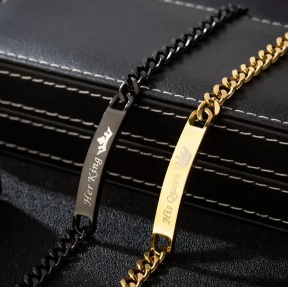 Her king/his queen bracelet set